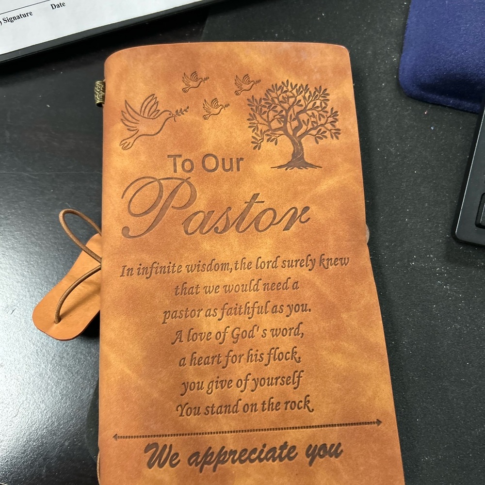 Brown Leather Pastor Journal